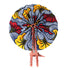 Ankara Fabric Foldable Round Fan with Leather Trim Handle (Made in Ghana π¬π)
